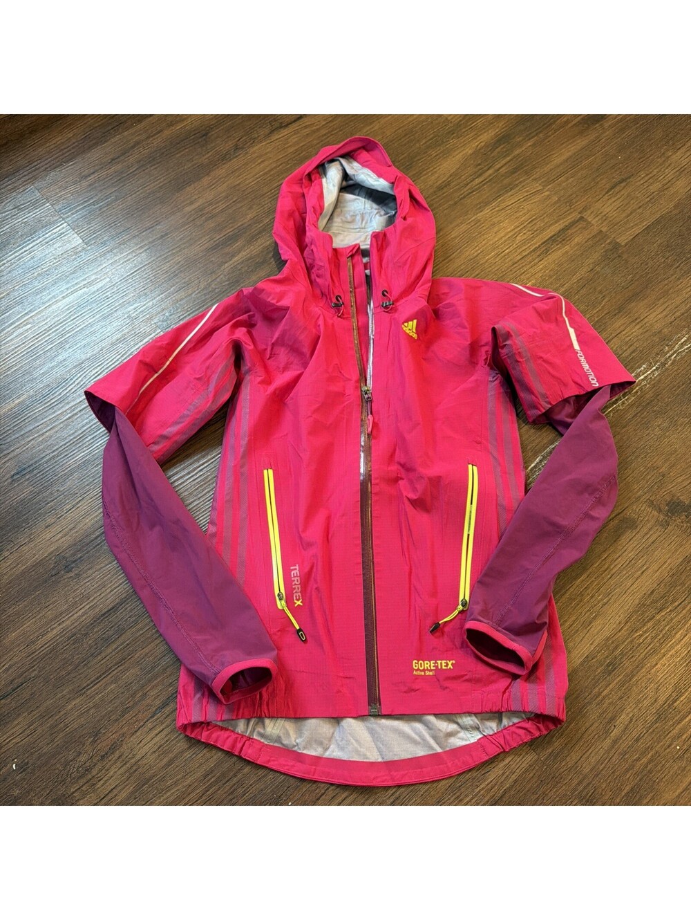 💗 Adidas Terrex Women’s Gore-Tex Active Shell Jacket Pink Hooded Size S / US 4